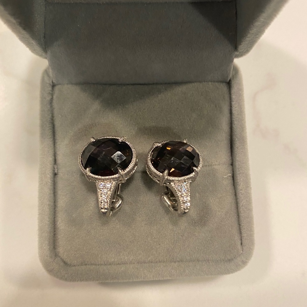 Judith Ripka Dark Purple Earrings
